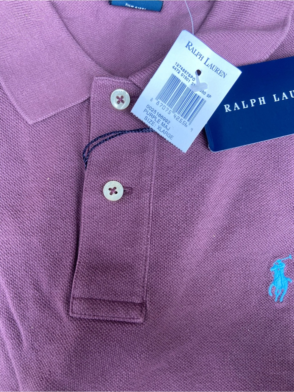 NWT Ralph Lauren Women’s Skinny Polo with Aqua Pony Embroidery - Picture 2 of 5